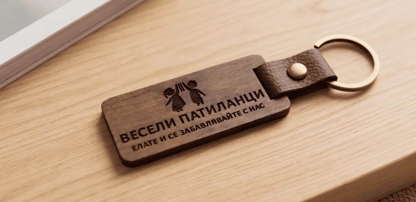 Персонализирани дървени ключодържатели